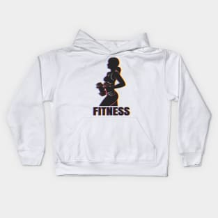 Colorful Fitness Emblem Kids Hoodie